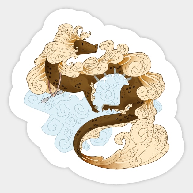 Coffee dragon Sticker by iisjah